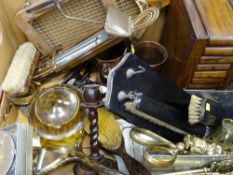 TREEN, METALWARE and an assortment of mixed items