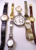 LEONIDAS, ROTARY & OTHER LADY'S & GENT'S WRIST WATCHES along with a nickel cased pocket watch, the