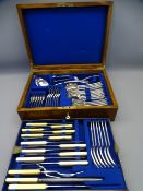 CANTEEN OF BONE HANDLED & ELECTROPLATE CUTLERY, manufactured for 'A and N.C.S.L'