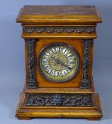 CLOCKS - The British United Clock Company pendulum mantel/bracket clock, 29cms tall