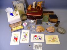MIXED GROUP OF COLLECTABLES including 'I'm a Beatles Booster Badge' and John Lennon facsimile signed
