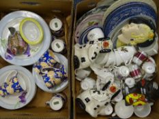 STAFFORDSHIRE 'HEN ON NEST', dogs, Queen Anne and other teaware ETC (3 boxes)