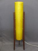 MID CENTURY TEAK DESIGNER STANDARD/TABLE LAMP E/T