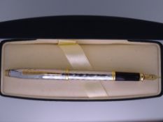 CROSS - Modern Medallist Chrome Cross Century ii fountain pen with gold trim and Cross B nib. In
