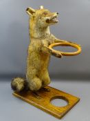 TAXIDERMY - Red Fox stick stand, 77cms H