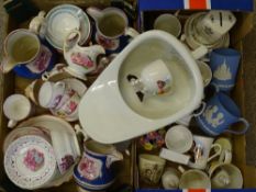 VICTORIAN & LATER COMMEMORATIVES a quantity including early lustre material depicting Queen Victoria