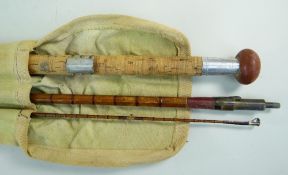 HARDY 'THE SPECIAL' PALAKONA SALMON ROD, 17ft. three piece split cane, top section with low bridge