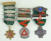 THREE MID CENTURY SAFE DRIVING COMPETITION MEDALS, to G.C. Flaherty, with bars dated 1939-1960 (3)