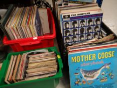 LARGE QUANTITY OF LPs & 45s including Beatles - Hard Day's Night, Abba and a Duran Duran picture