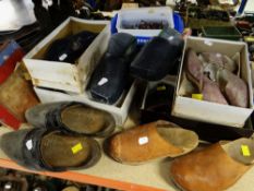 COLLECTION OF VINTAGE SHOES including three pairs of child's shoes, four pairs of ladies heeled