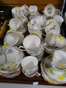 ASSORTED EDWARDIAN BONE CHINA TEASETS including Shelley and Grafton china