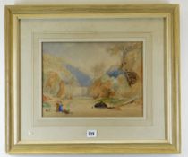 ATTRIBUTED TO SAMUEL PHILIP JACKSON (1794 - 1869) watercolour - waterfalls at Neath, inscribed to