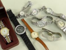 ASSORTED WRISTWATCHES to include nine ladies and gent's everyday examples including Seiko, Rotary,