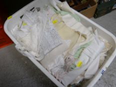 ASSORTED WHITE LINEN including children's or babies clothing, lace ETC