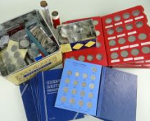 ASSORTED COINS to include mainly GB circulated early to mid 20th Century and cased sets