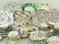 ASSORTED COLLECTIBLE VINTAGE 'CHINTZ' CHINA, including examples by Royal Winton, including cups,