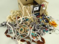 ASSORTED COSTUME & DRESS JEWELLERY to include vintage and more contemporary including beads, pearls,
