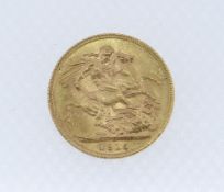 GEORGE V GOLD SOVEREIGN, 1915, 8gms