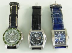 THREE VOSTOK GENTLEMAN'S WRISTWATCHES including models: N-1 Rocket, Red Square and Metro, all