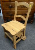 MODERN BEECH METAMORPHIC LADDER CHAIR