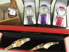 ASSORTED WRISTWATCHES comprising gold plated Seiko and Rotary quartz ladies wristwatches in