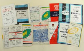 GROUP OF RUGBY UNION PROGRAMMES FROM THE 1950S comprising 2 x Australia v Pontypool & Cross Keys (