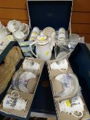 ROYAL WORCESTER GOLDEN ANNIVERSARY BONE CHINA COFFEE SERVICE (boxed) together with various other
