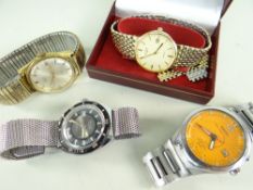 ASSORTED GENTLEMAN'S WRISTWATCHES comprising a boxed Rotary quartz wristwatch, Seiko 'Kinetic' 50m