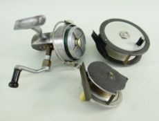 THREE FISHING REELS, comprising a Hardy 'Gem' 3 5/8in fly reel (minor scuffs), Hardy 'Altex' no. 2
