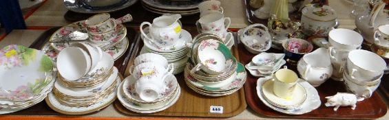 ASSORTED BONE CHINA TEAWARES including Royal Staffordshire, Crown Royal, Royal Worcester, Royal