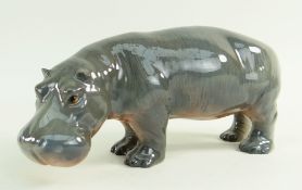 PRESUMED BESWICK PORCELAIN HIPPOPOTAMUS, NO. 1532, designed by Colin Melbourne, unmarked, 19cms