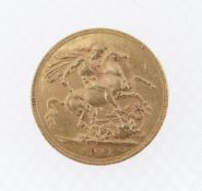 GEORGE V GOLD SOVEREIGN, 1911, 8gms