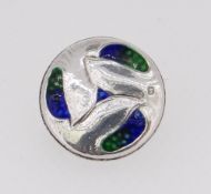 ARTS & CRAFTS CYMRIC SILVER & ENAMEL BROOCH, by Archibald Knox for Liberty & Co, Birmingham 1905, p