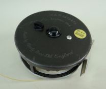 HARDY 'MARQUIS' SALMON 3 7/8in NO.1 FLY REEL, with gilt label, black plastic handle, +/-