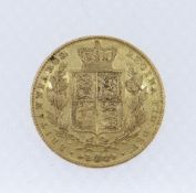 VICTORIAN GOLD SOVEREIGN, 1847, young head, shield back, 7.9gms