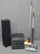 G-TECH UPRIGHT RECHARGEABLE VACUUM CLEANER and a Sanyo Multi Midi Hifi system with speakers E/T