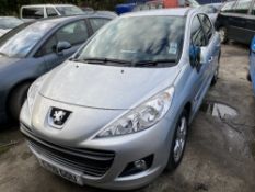 PEUGEOT 207 SPORT AUTO five door hatchback car, 1598cc, petrol, first registered July 2010,