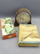 SMITH'S OAK CASED MANTEL CLOCK, book titled 'Everest 1933' by Hugh Ruttledge and a quantity of