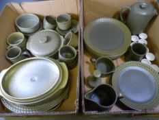 WEDGWOOD CAMBRIAN OVEN-TO-TABLE STONEWARE, 40 plus pieces including covered tureens (2 boxes)