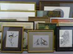 WATERCOLOURS, OILS, PICTURES & PRINTS, a mixed quantity, various measurements