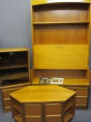 NATHAN MID-CENTURY TEAK FURNITURE comprising entertainment cabinets and a wall unit with fall-front,