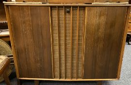 VINTAGE ROSEWOOD VENEERED RADIOGRAM with Collaro turntable, 94cms H, 117cms W, 47cms D