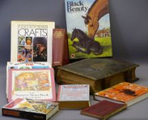 VICTORIAN WELSH FAMILY BIBLE with a quantity of children's books, Browns Nautical Almanac for