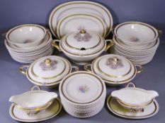 K & A KRAUTHEIM GERMANY DINNERWARE, 40 plus pieces including tureens with covers, gilt decorated