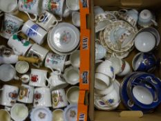 CONTINENTAL & BRITISH BONE CHINA TEAWARE and commemoratives (2 boxes)