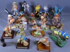 M J HUMMEL, CAPODIMONTE, LEONARDO and other children, bird and animal figurines