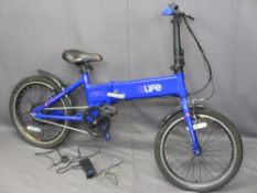 ELIFE AIR POWER ASSISTED FOLDING ELECTRIC BIKE WITH CHARGER E/T (appears rarely used)