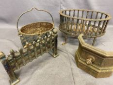 CAST IRON & OTHER METAL FIREPLACE ITEMS ETC