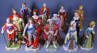 ALFRETTO PORCELAIN - kings and queens figurines, Capodimonte style including a set of Henry VIII and