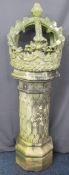 VICTORIAN CROWN SURMOUNTED LATTICE EFFECT CHIMNEY POT & ONE OTHER without verification, reportedly